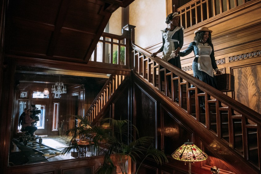 The golden glow of privilege in Anderson Mansion, dressed locations | Photo by M. Wihak