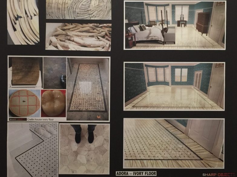 Sharp Objects | Ivory Tile Floor in Adora's Bedroom Moodboard | HBO