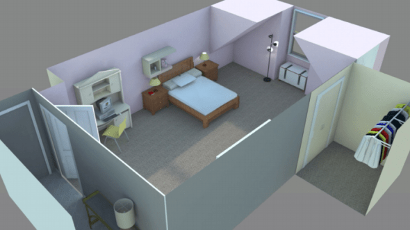 Sketchup Model- Ma's Room